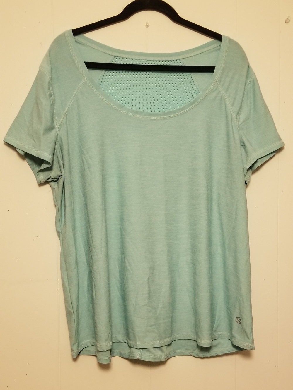 Jillian Michaels Impact Performance Scoop Neck Tee with Mesh Back Womens Size 2X